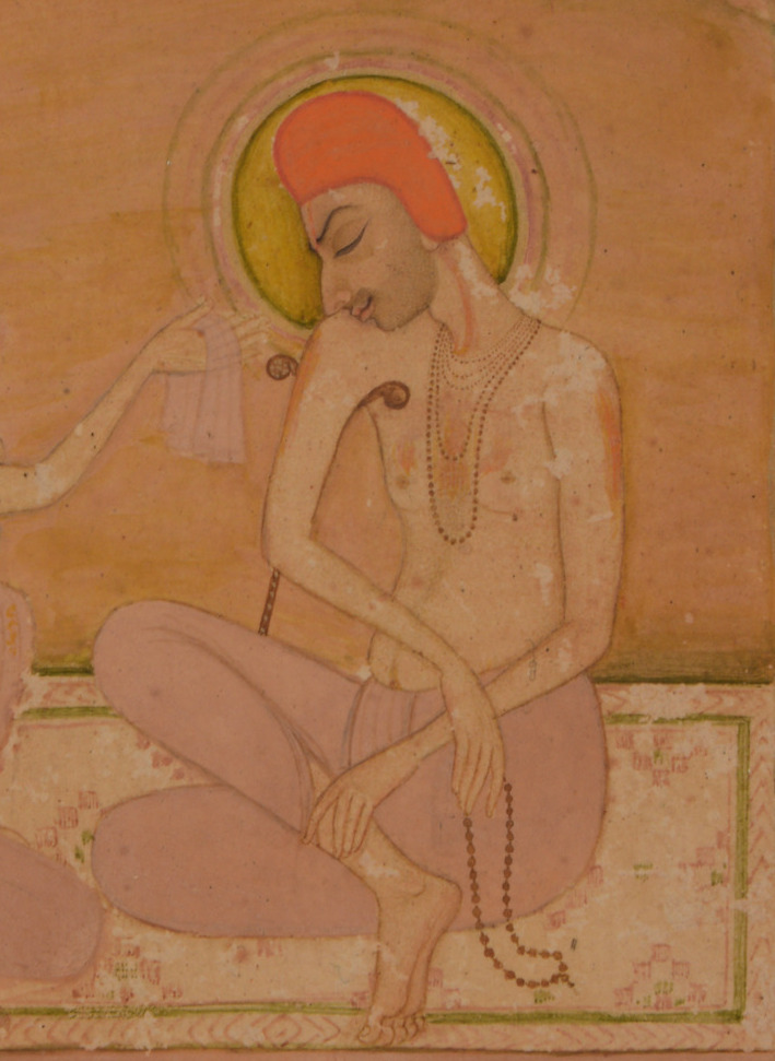 Eighteenth-century Kishangarh painting of Surdas seated in contemplation